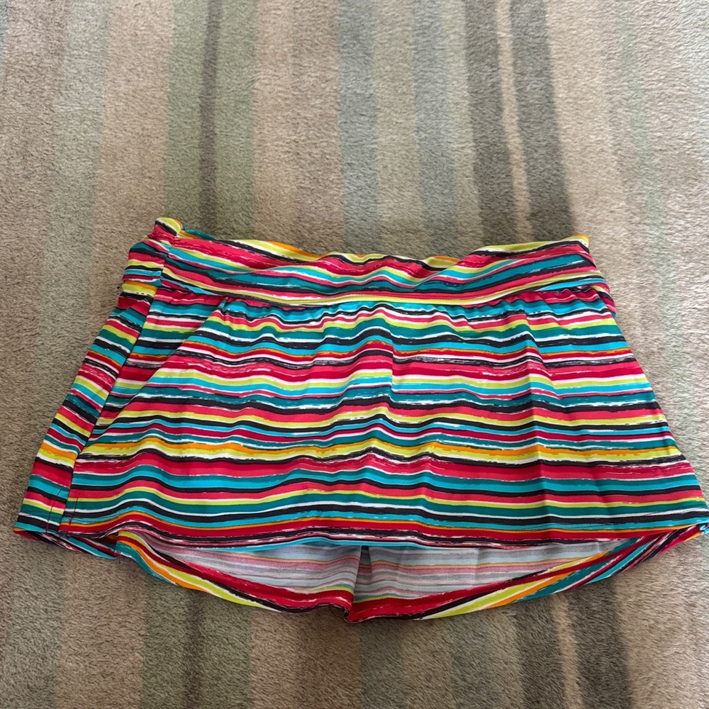 Athleta Multicolor Striped Women’s Swim Skirt